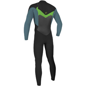 O'Neill Youth O'Riginal 5/4mm Chest Zip Wetsuit BLACK / DUSTY BLUE / DAYGLO 4999